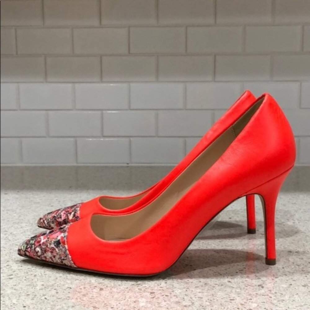 J.Crew Collection Elsie Glitter Heels Size 7 Gold Sparkle Pumps Wedding Evening